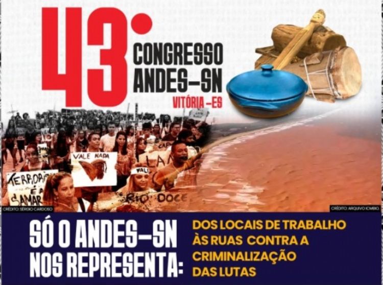 43º Congresso do ANDES-SN será realizado em Vitória (ES) entre os dias 27 e 31 de janeiro
